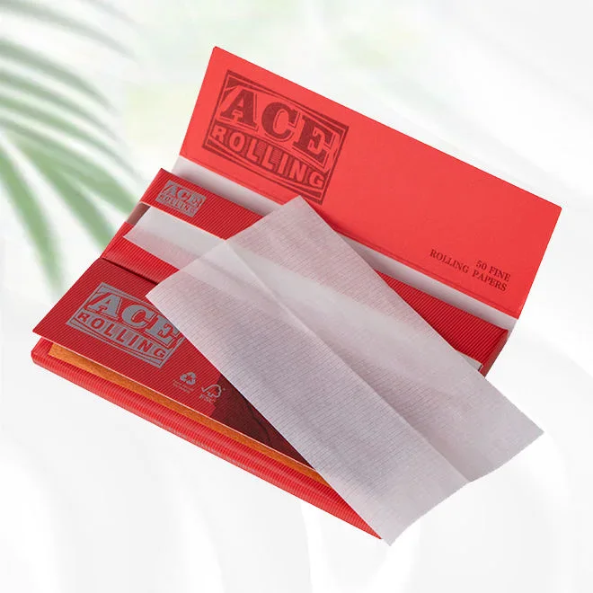 Ace Rolling 44mm x 78mm Wood Pulp Rolling Papers with Watermark
