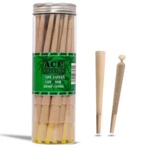 Ace Rolling 78mm Natural Hemp Pre-Rolled Cones - Tube Pack wholesale product and packaging