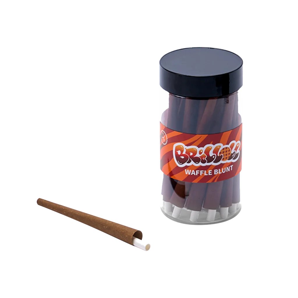 Brilloll Standard Waffle Blunt Wrap Jar wholesale product and packaging