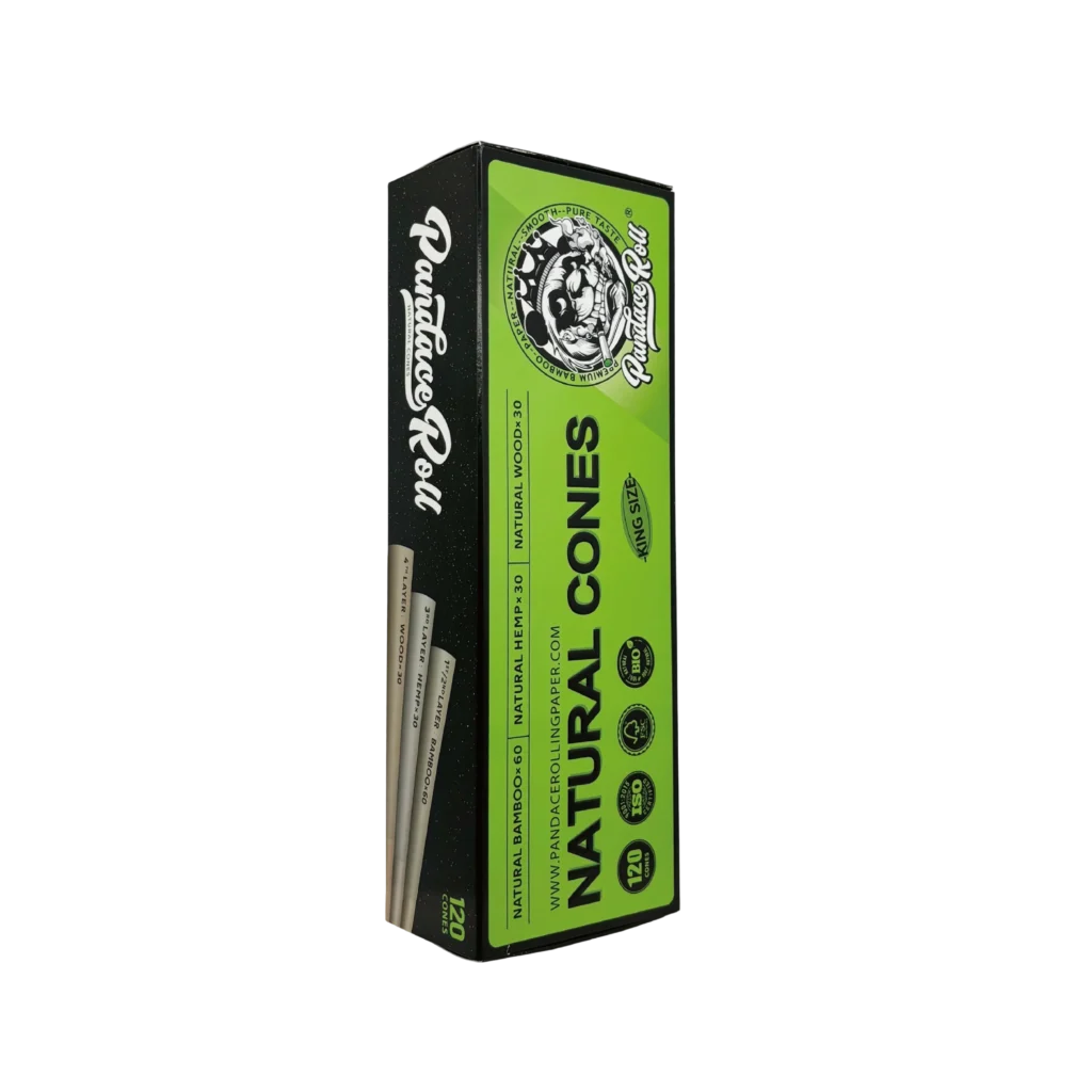 Pandace Roll Bamboo Hemp Wood Blend King Size 120 PK Pre-Rolled Cones wholesale product and packaging