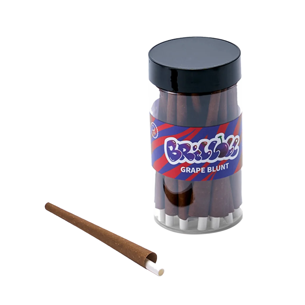 Brilloll Standard Grape Blunt Wrap Jar wholesale product and packaging