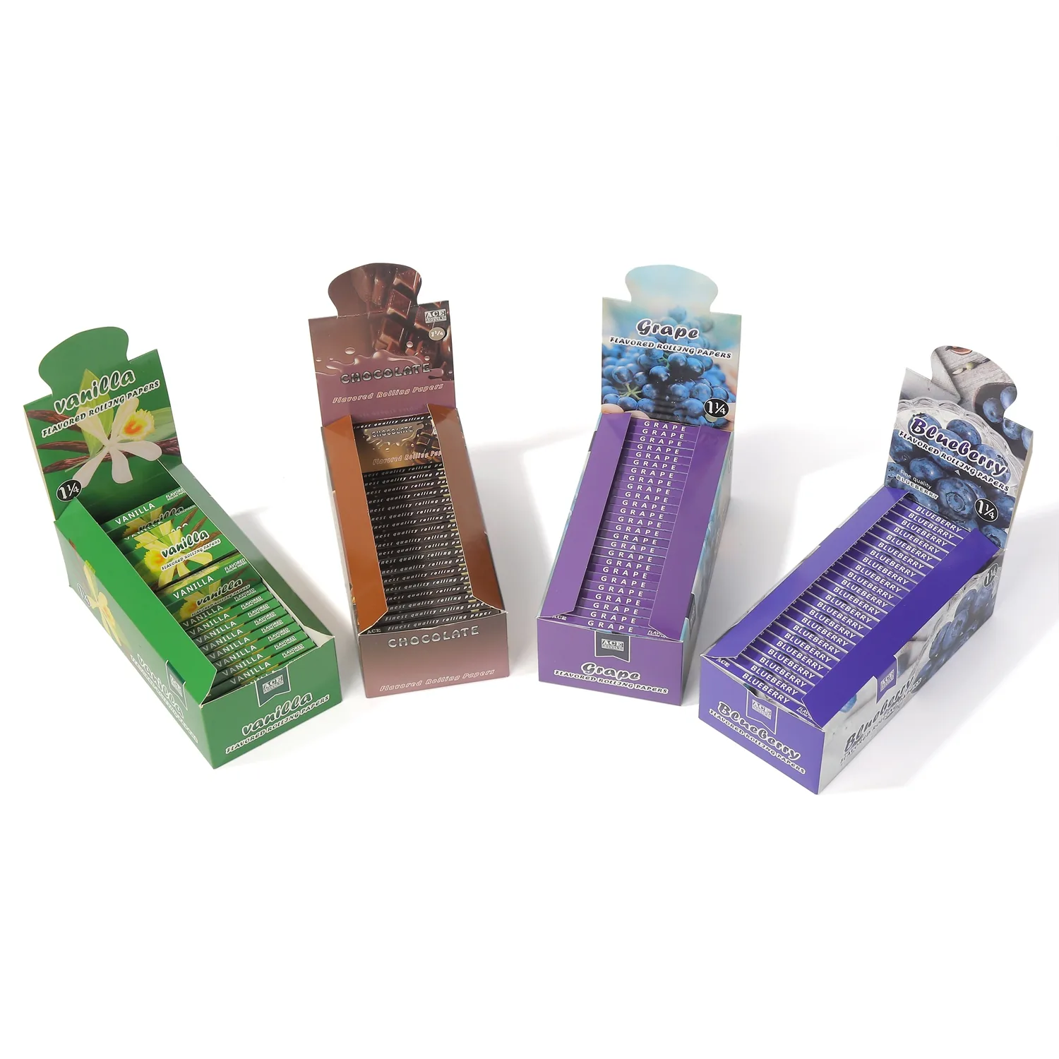 Ace Rolling assorted long retail display boxes for smoking papers