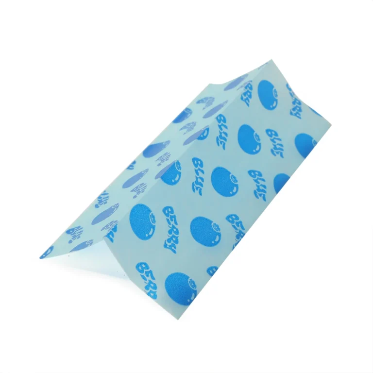 Ace Rolling blue printed rolling paper sheet shown from a different angle