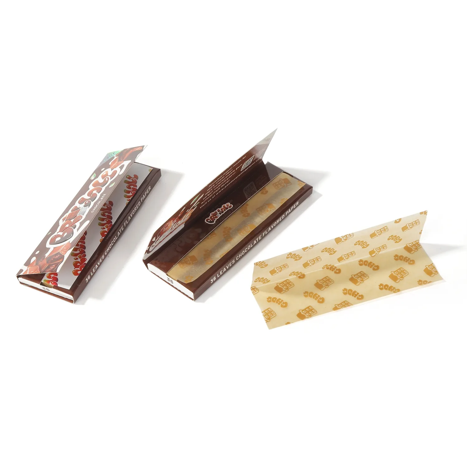 Ace Rolling brown rolling paper packaging with matching printed paper