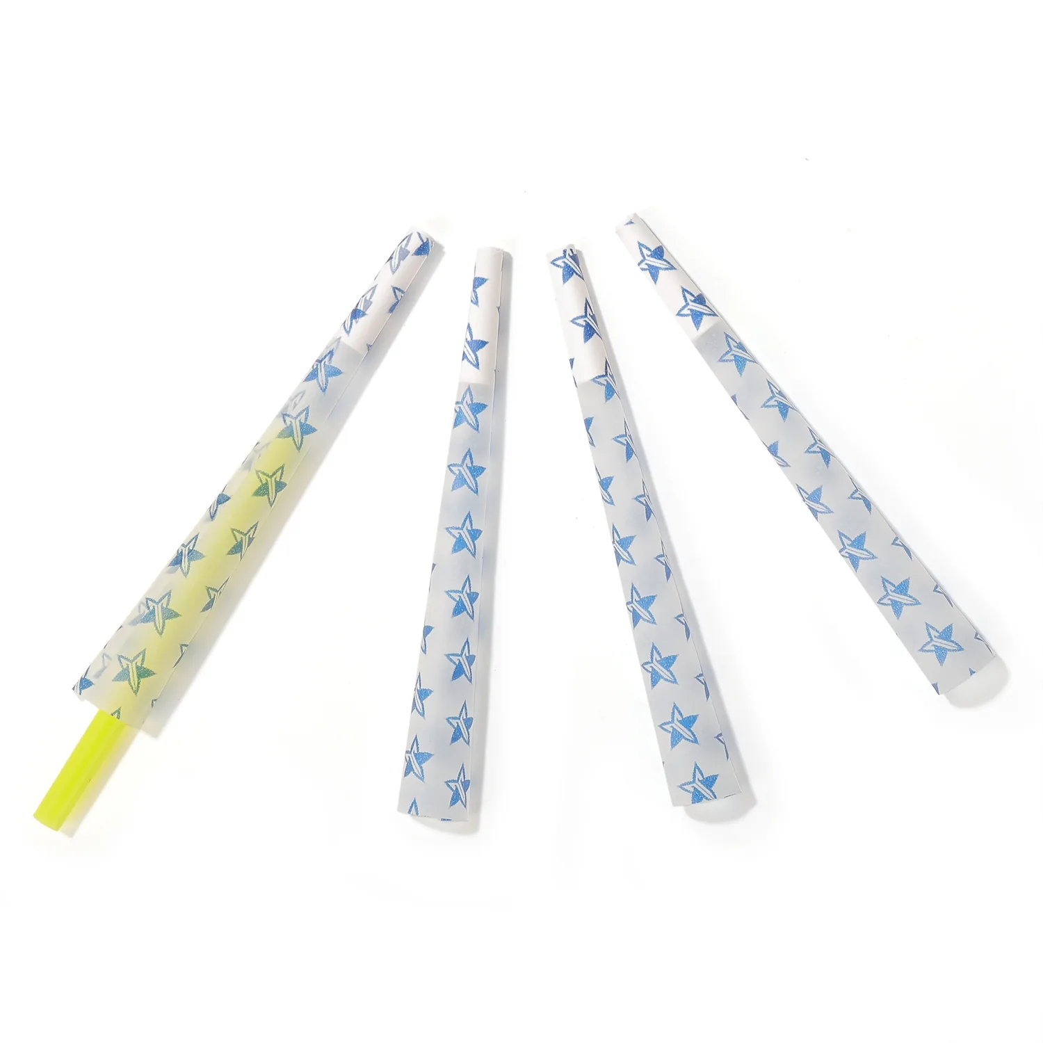 Loose blue floral pre-rolled cones with filter tips