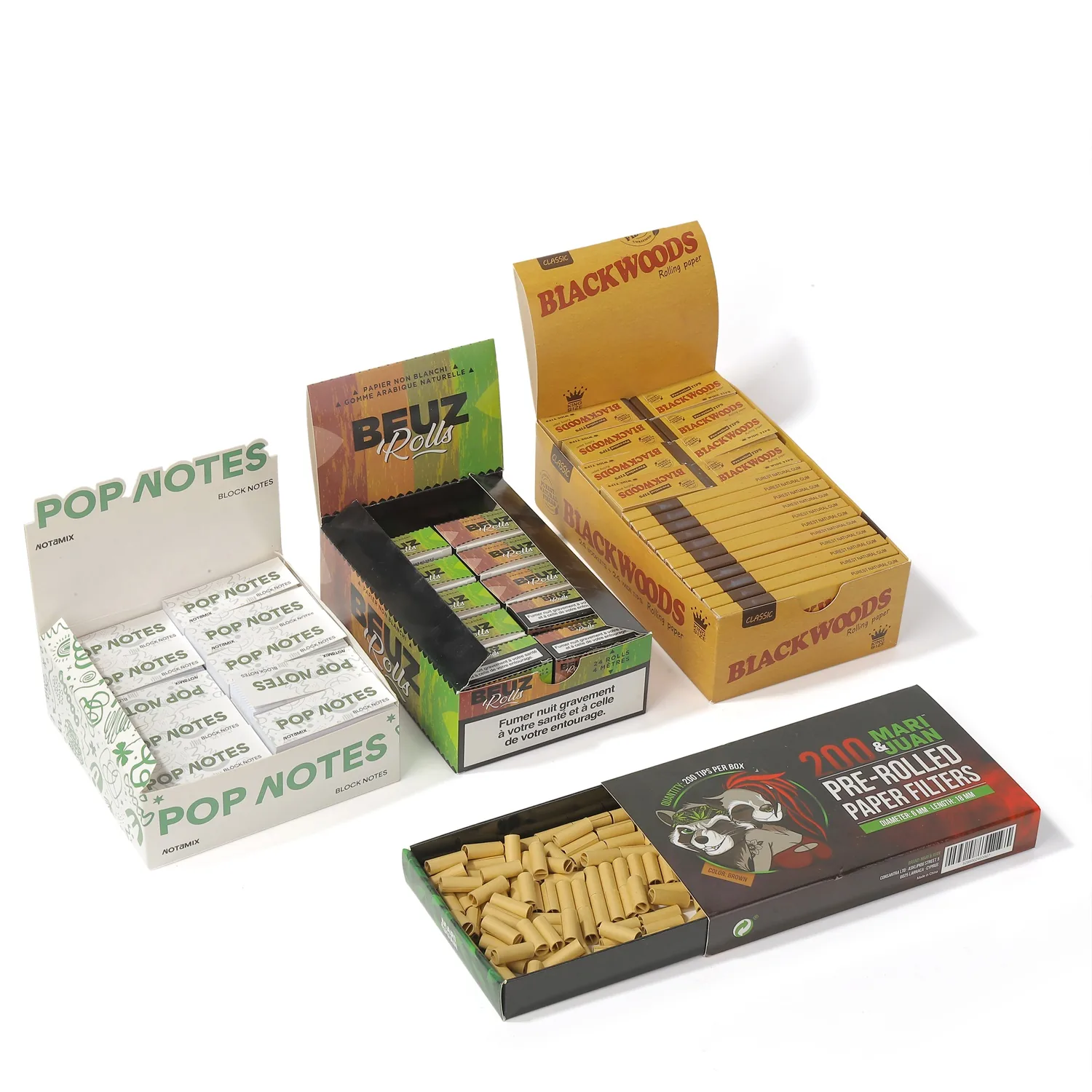 Rolling paper booklets with perforated filter tip sheets