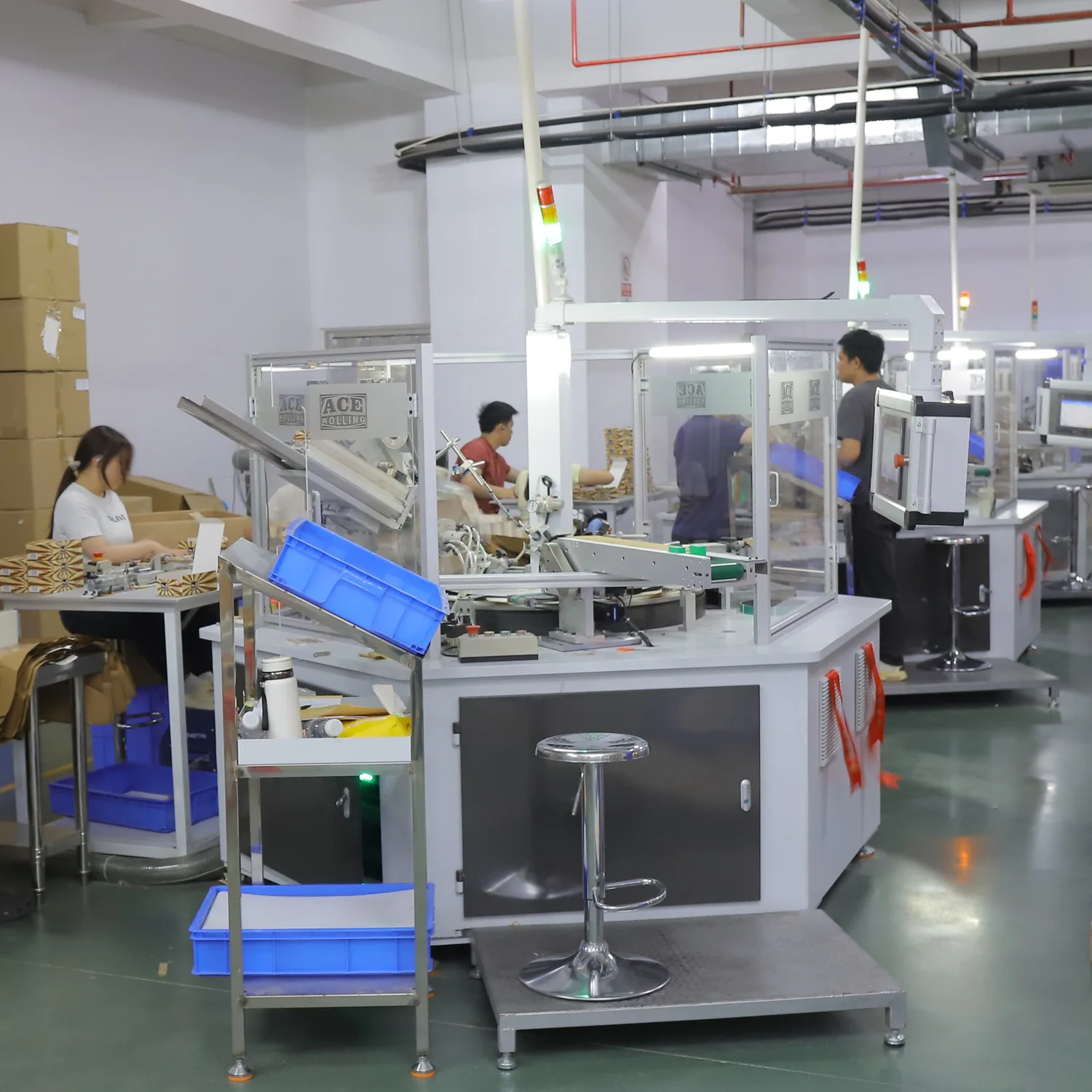 Ace Rolling production floor with operators and machinery