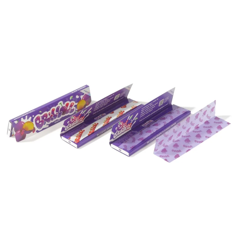 Ace Rolling purple custom rolling paper packaging with printed paper sheet