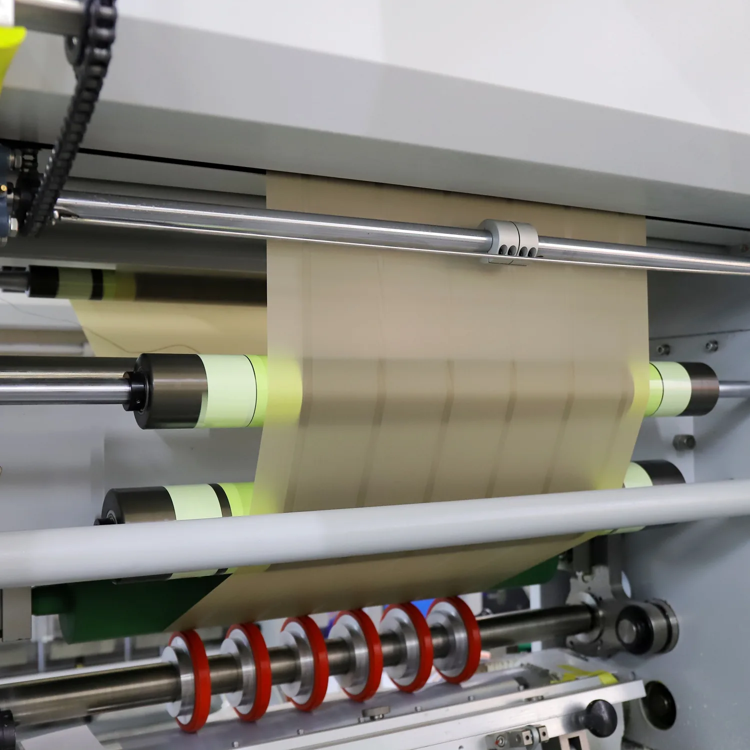 Ace Rolling slitting machine rollers feeding paper web