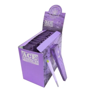 Ace Rolling 44*108mm purple Wood Pulp Pre-Rolled Cone wholesale product and packaging