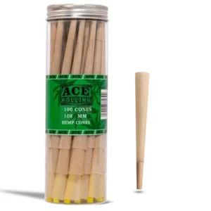 Ace Rolling 44*108mm Custom Color Hemp Pre-Rolled Cone wholesale product and packaging