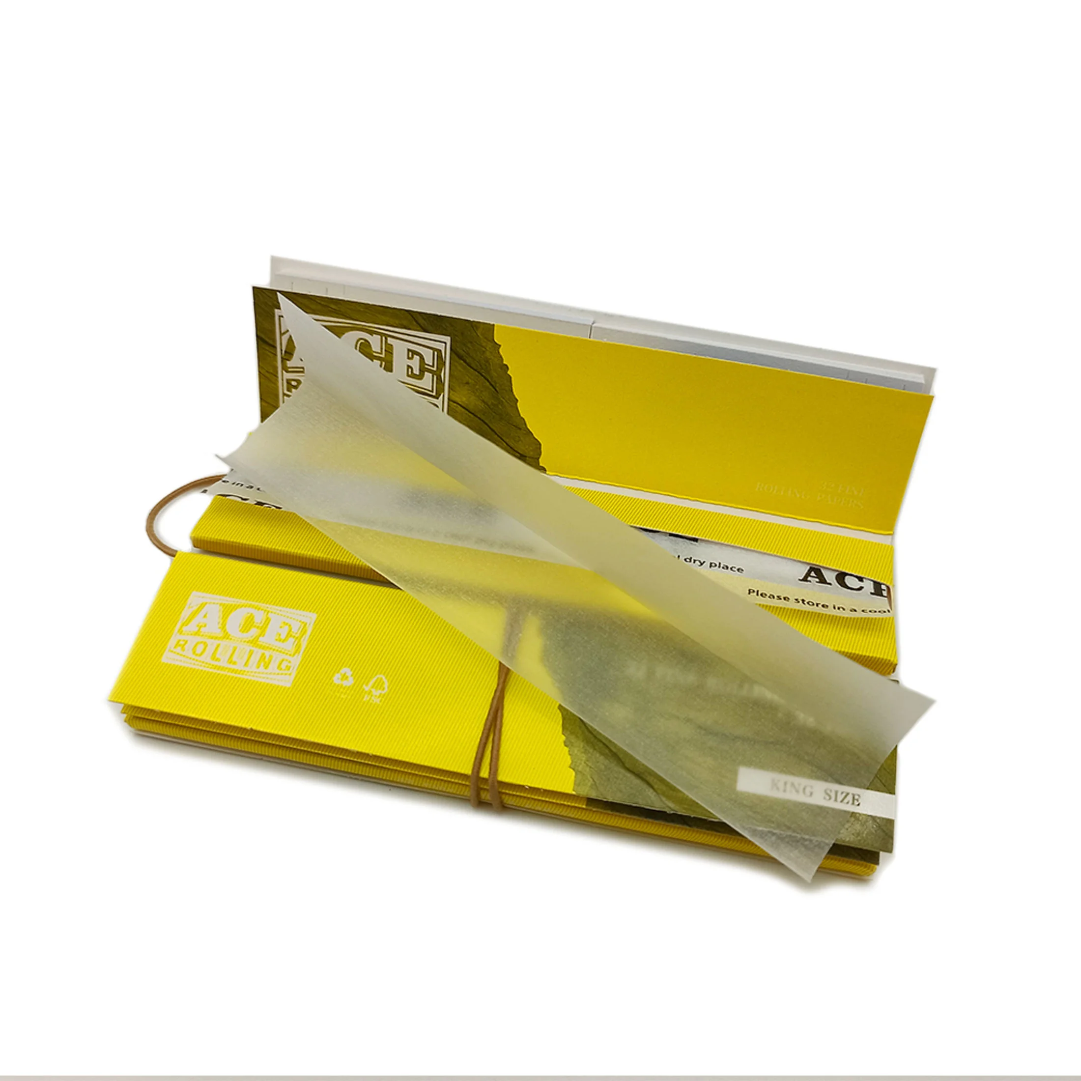 Ace Rolling Customized Size Yellow Wood Pulp Rolling Papers