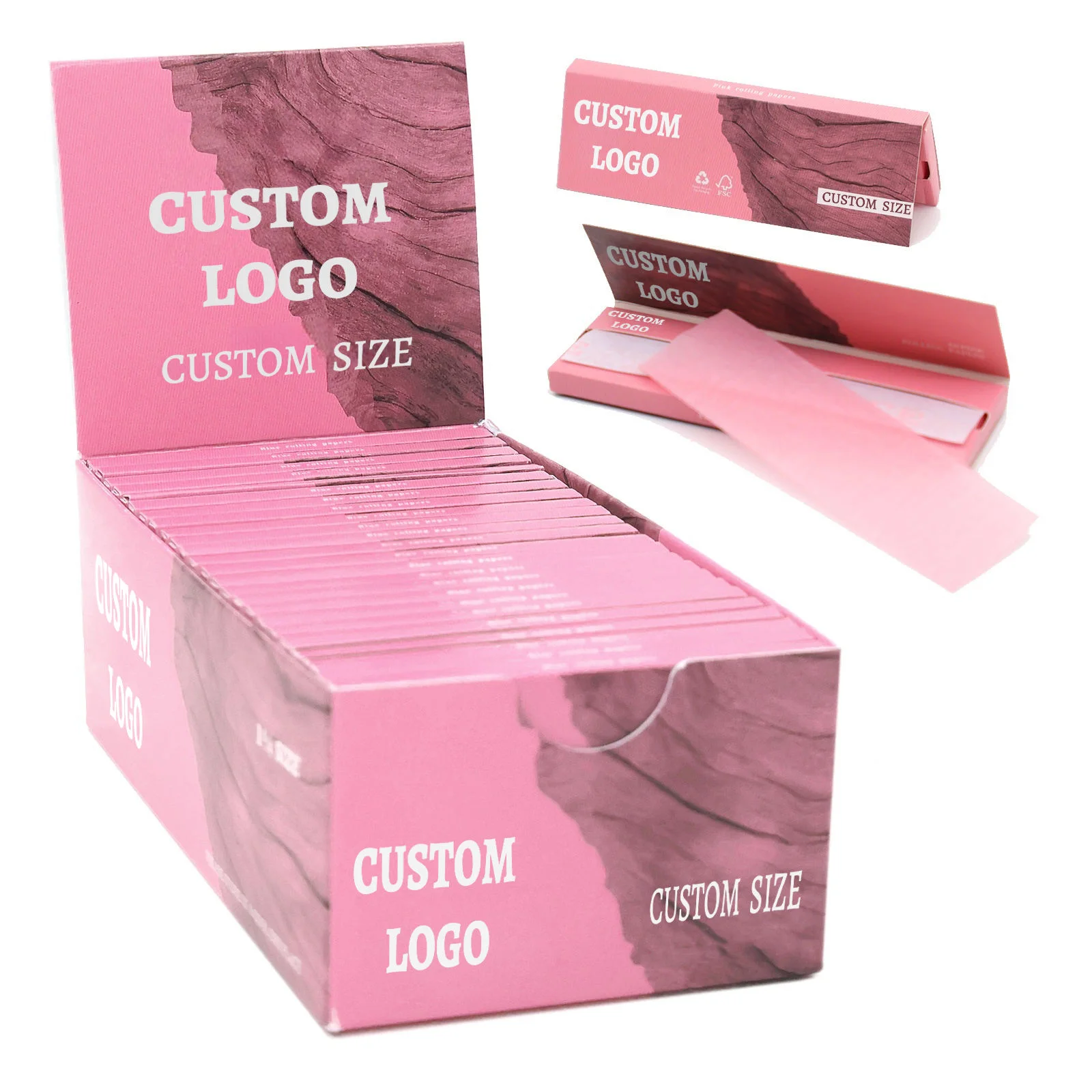 Ace Rolling Customized Size Brown Wood Pulp Rolling Papers
