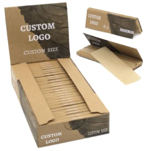Ace Rolling Customized Size Brown Wood Pulp Rolling Papers wholesale product and packaging
