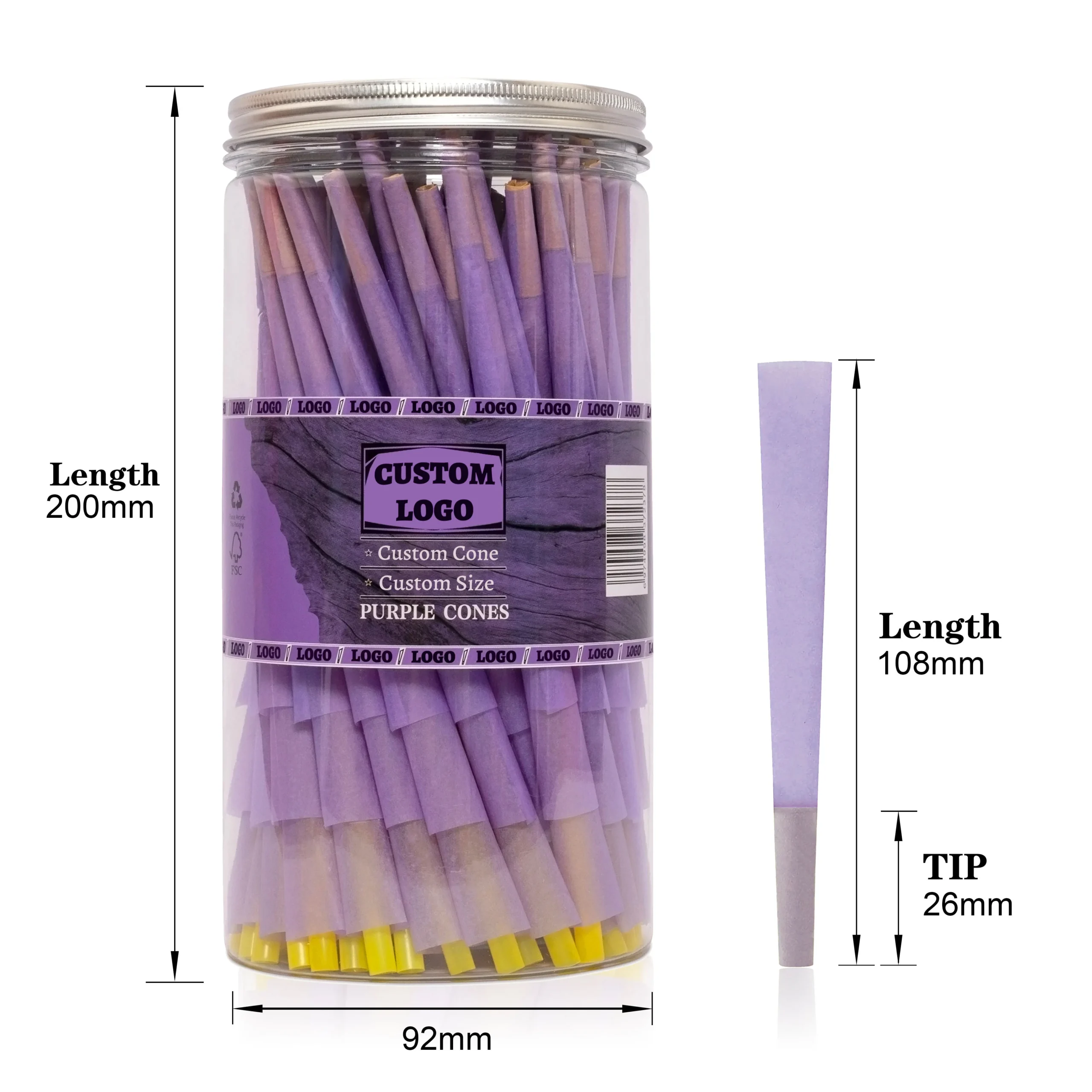 Ace Rolling Custom Custom Wood Pulp Pre-Rolled Cone