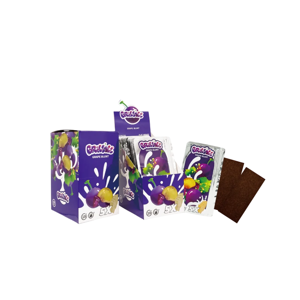 Brilloll Standard Grape Blunt Wrap Booklets wholesale product and packaging