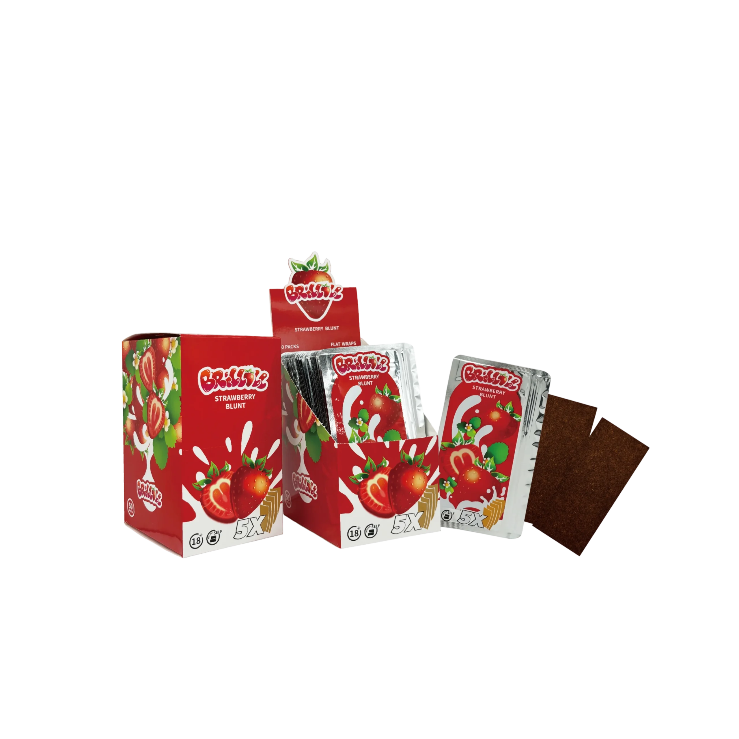 Brilloll Standard Strawberry Blunt Wrap Booklets