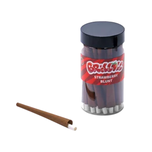Brilloll Standard Strawberry Blunt Wrap Jar wholesale product and packaging