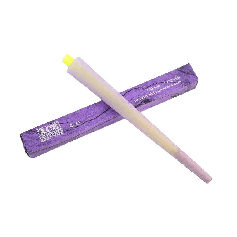 Ace Rolling 44*108mm purple Wood Pulp Pre-Rolled Cone