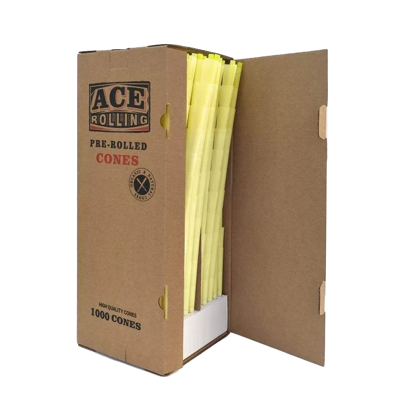 Ace Rolling 44*108mm Yellow Wood Pulp Pre-Rolled Cone