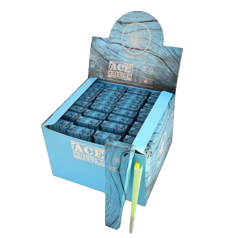 Ace Rolling King Size 44*108mm Blue Wood Pulp Pre-Rolled Cone
