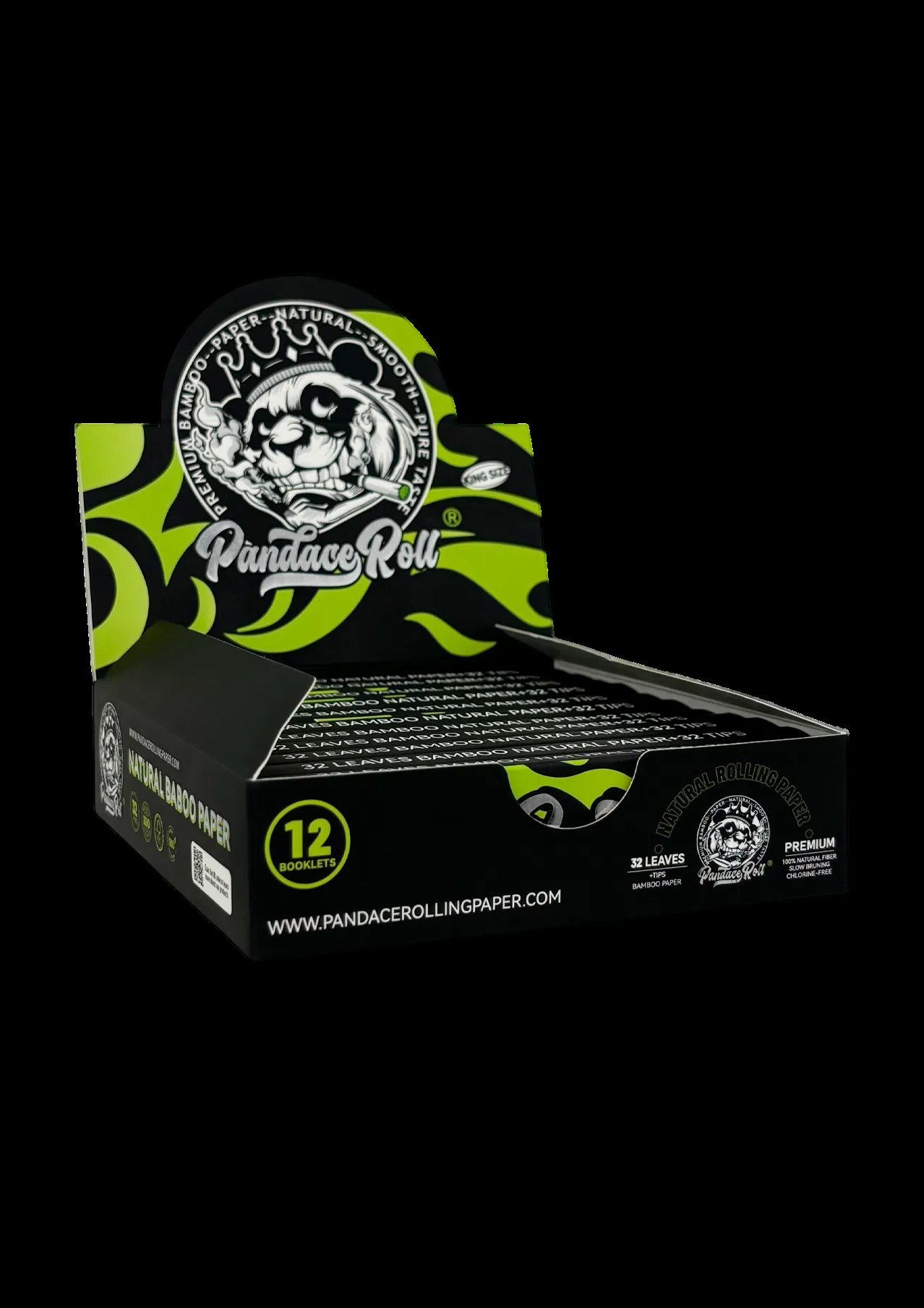 Pandace Roll natural bamboo king size papers labeled slow burning