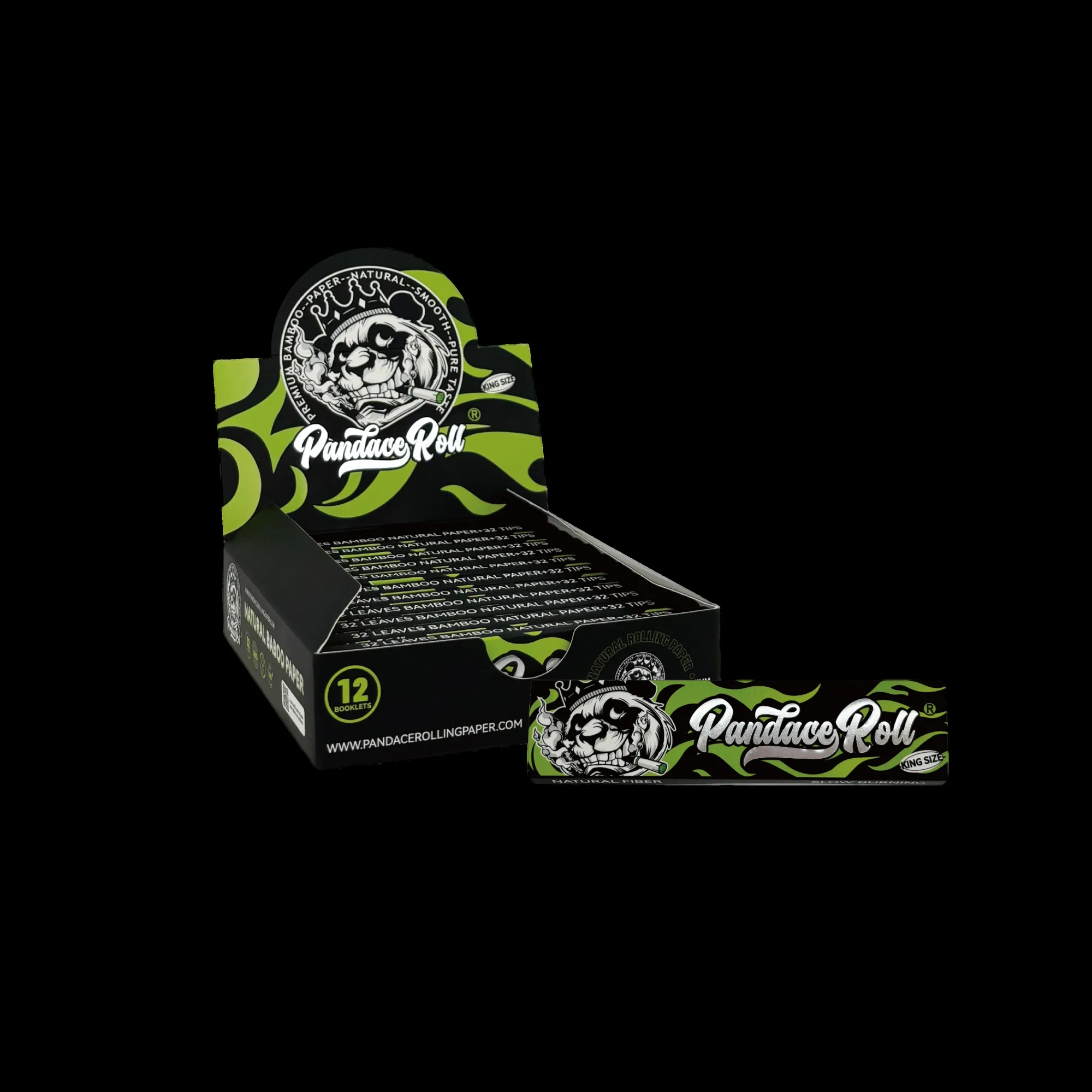 Pandace Roll natural bamboo king size papers display