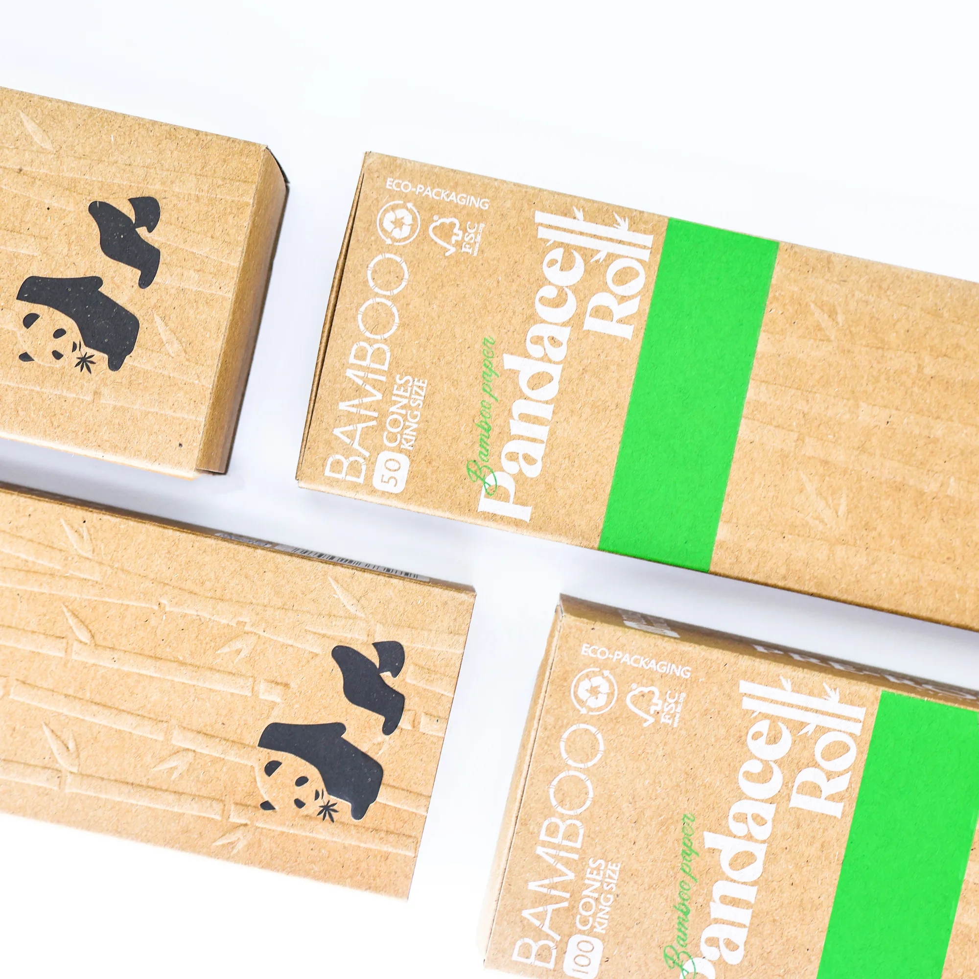 Pandace Roll king size bamboo cone boxes illustrating pre-rolled cone packaging
