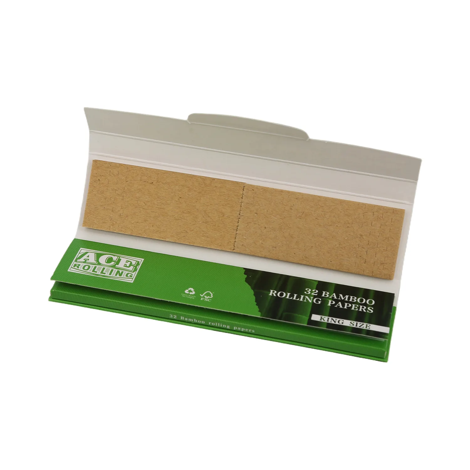 Open Ace Rolling king size bamboo papers pack with tips