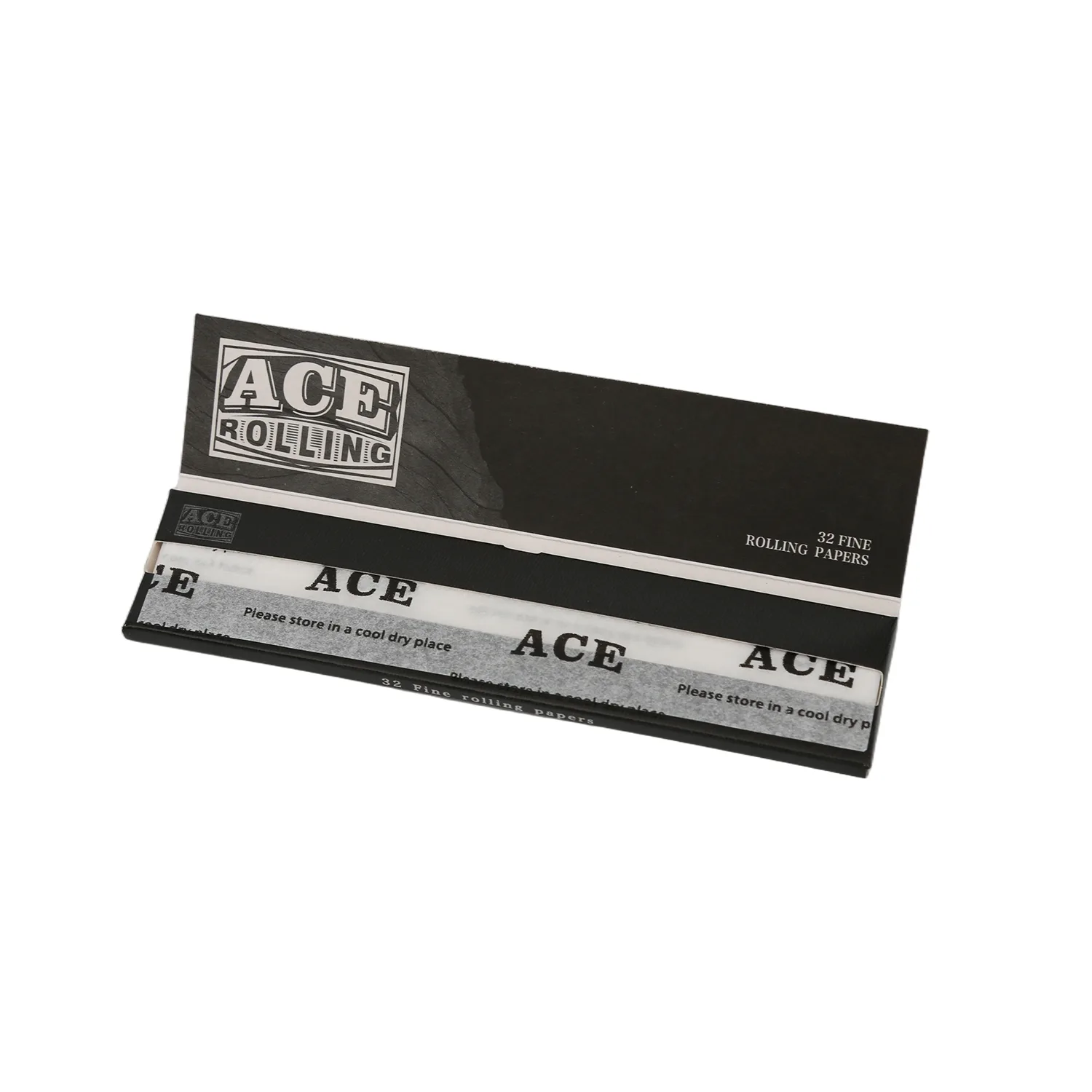 Open Ace Rolling fine rolling papers booklet showing thin sheet construction