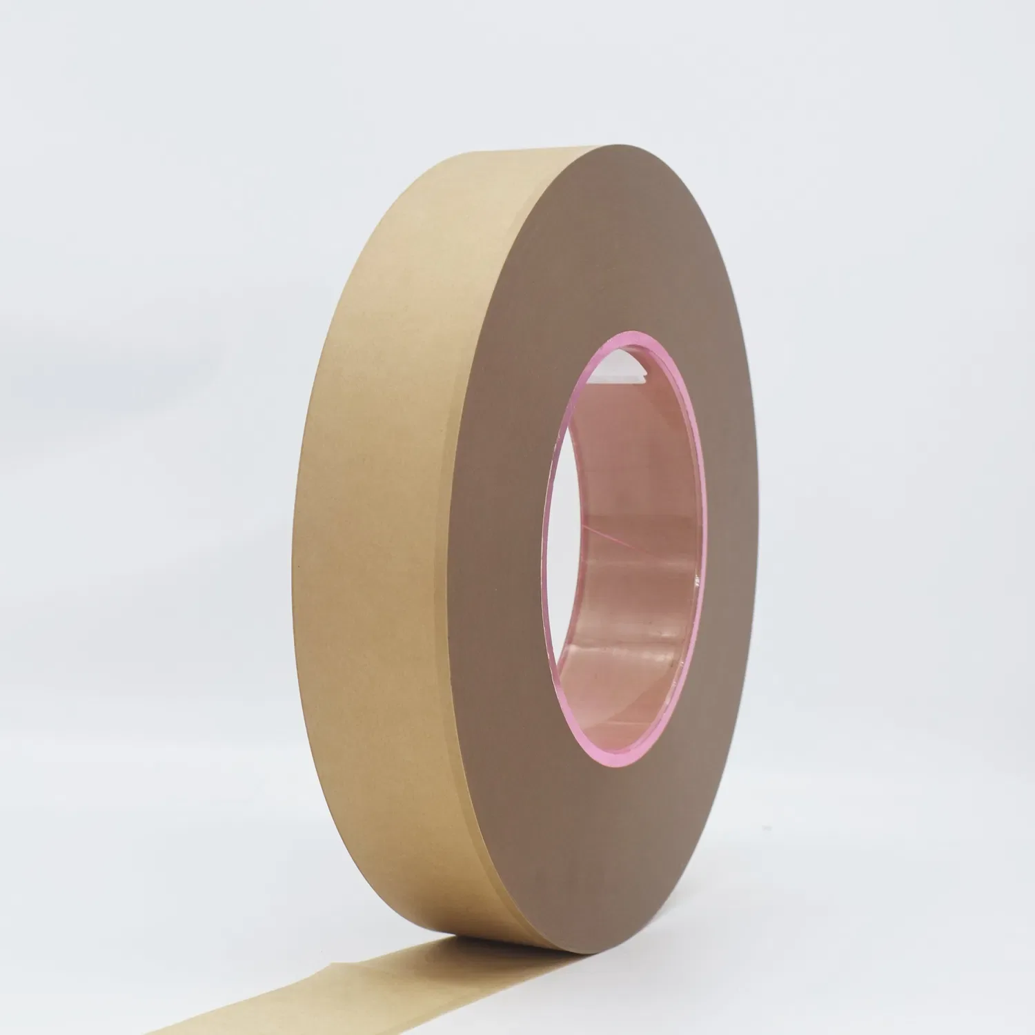 Industrial bobbin of unbleached brown rolling paper stock