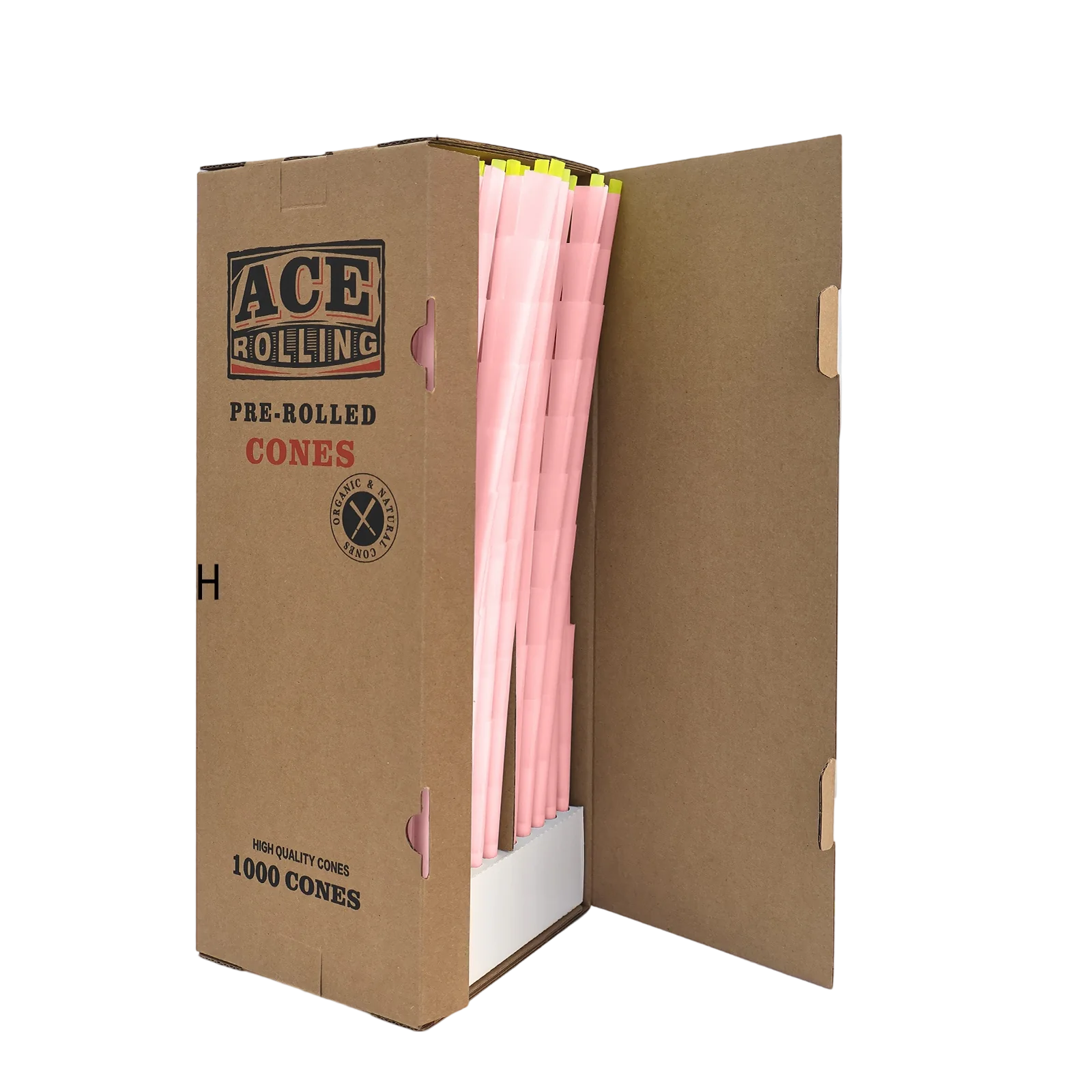 1000pk Pink Pre-Rolled Cones wholesale product and packaging