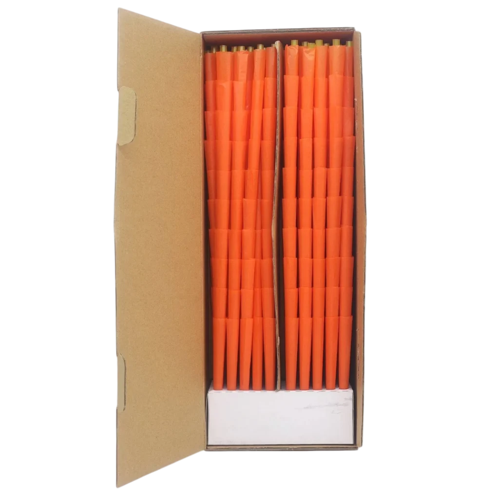1000pk Deep Orange Pre-Rolled Cones wholesale product and packaging