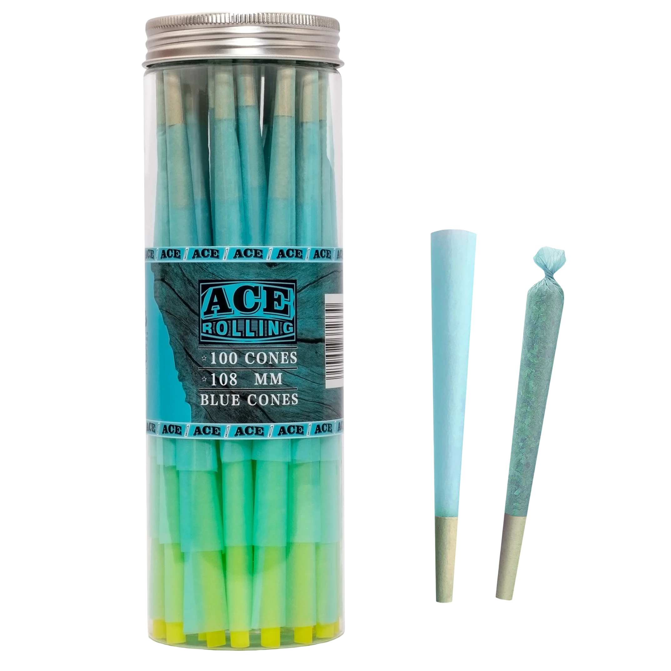 Blue Pre-Rolled Cone Jar