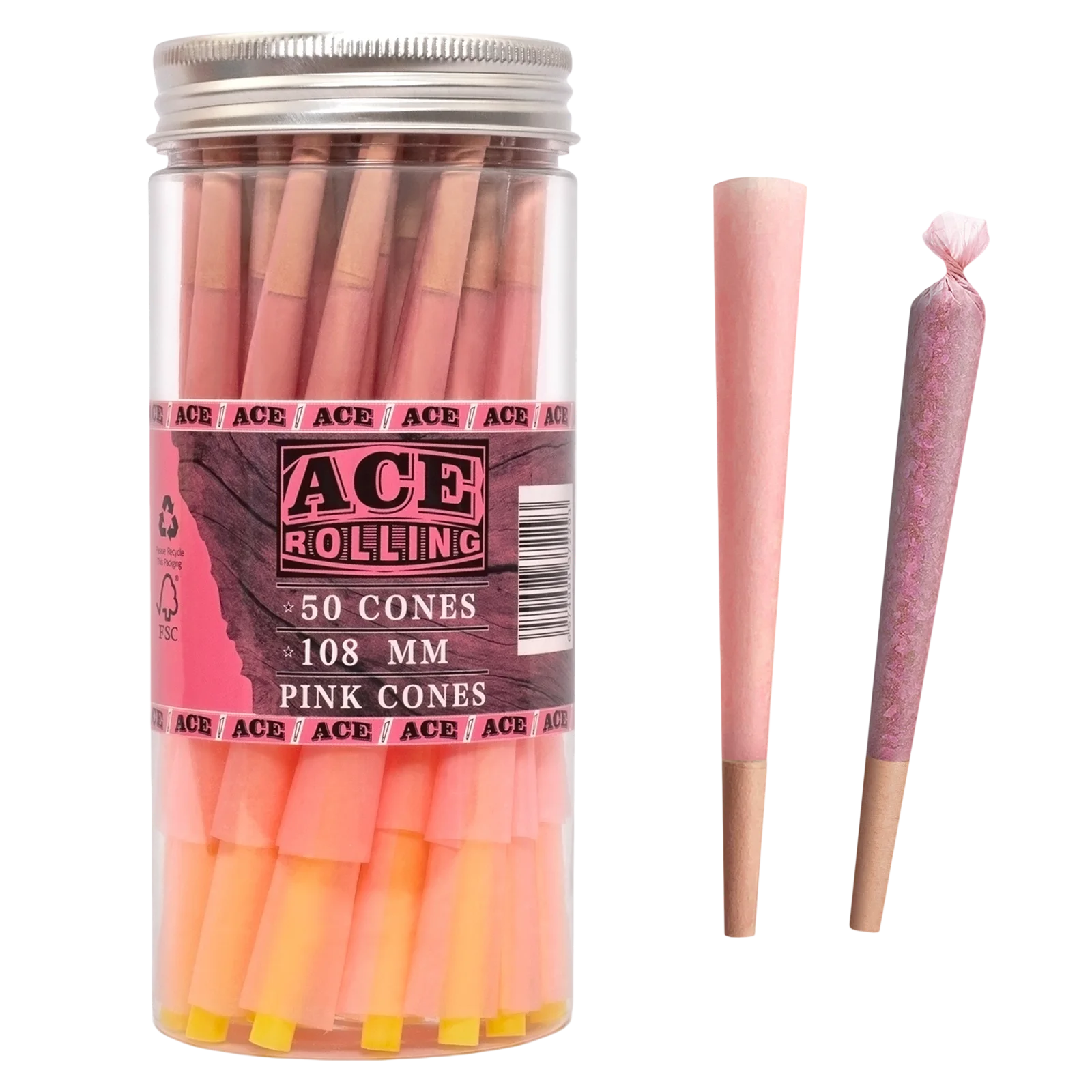 Pink Pre-Rolled Cone Jar