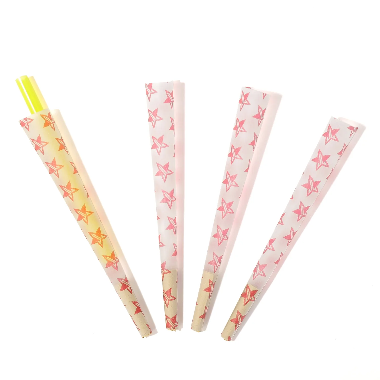 Loose pink floral pre-rolled cones with filter tips