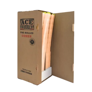 1000pk Orange Pre-Rolled Cones wholesale product and packaging