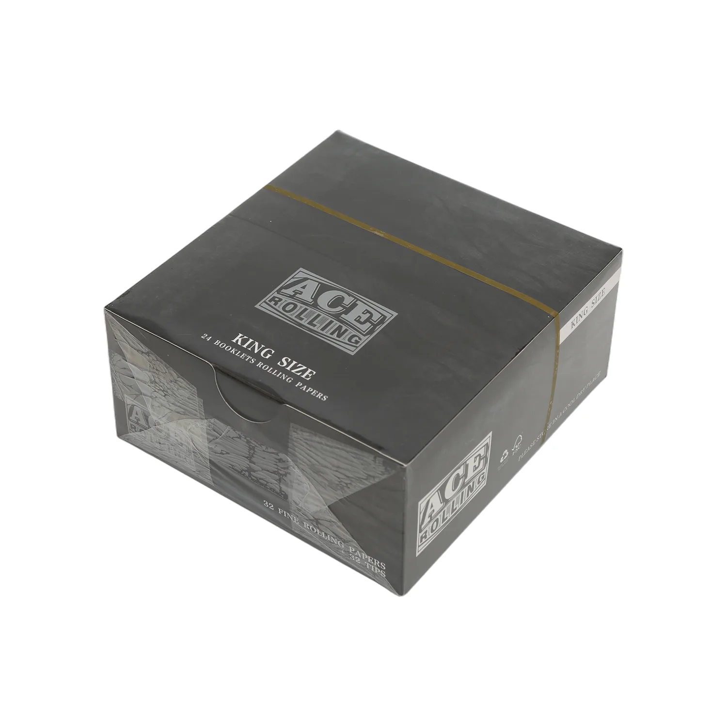 Ace Rolling king size fine papers display with tips and FSC mark