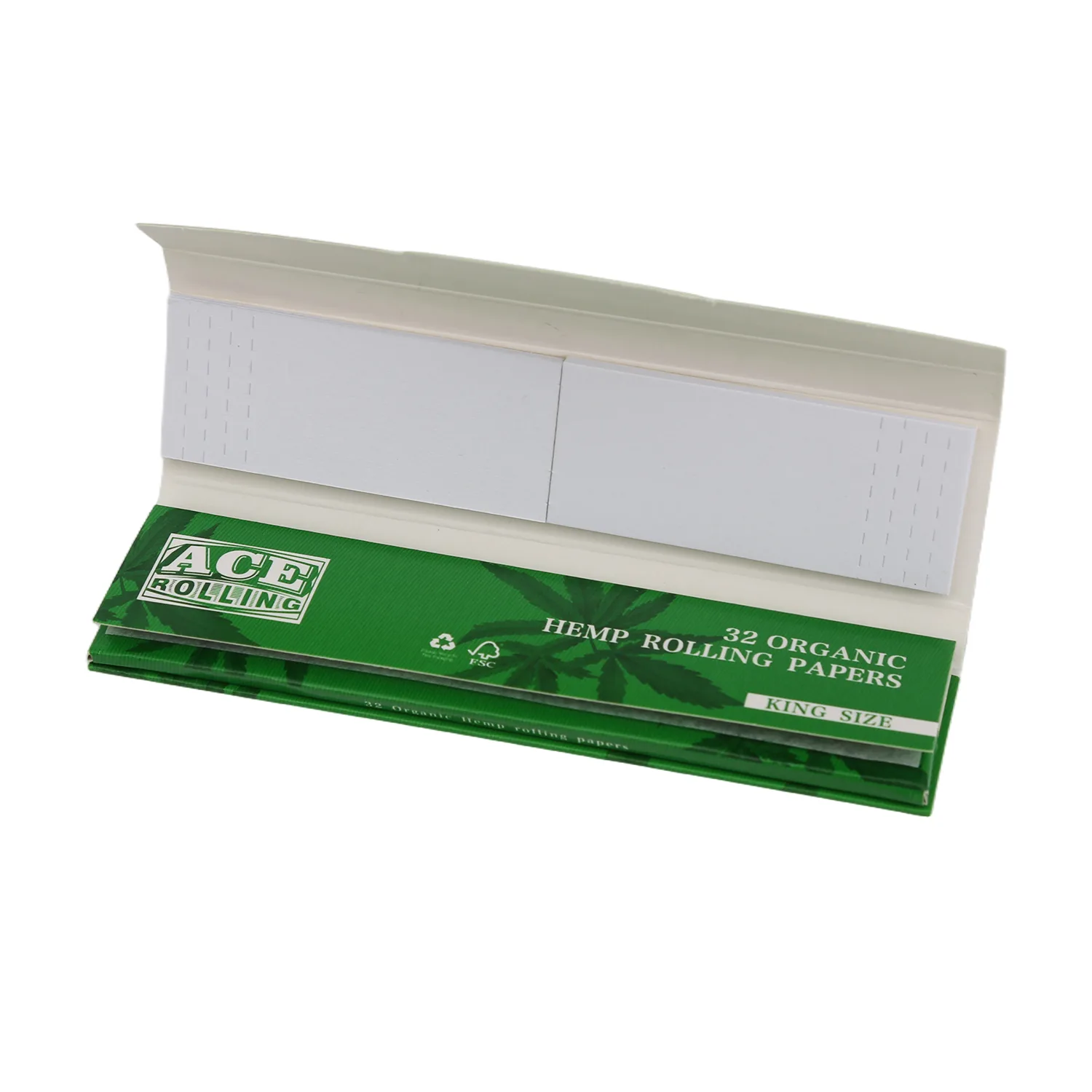 Ace Rolling organic hemp king size booklet with tips—unflavored alternative