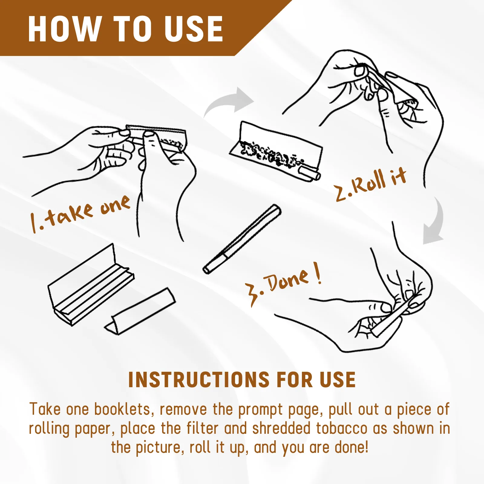 Rolling paper booklet set showing retail format buyers must spec before factory search