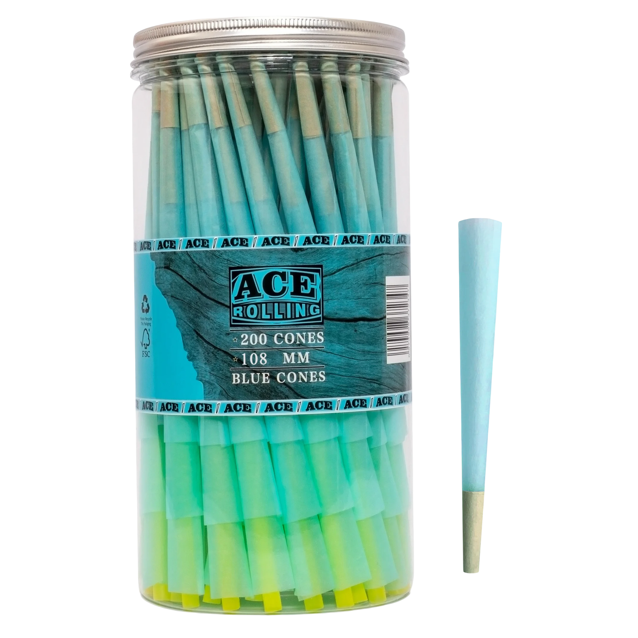 Blue 200pk Pre-Rolled Cone Jar