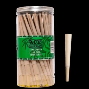 Hemp 200pk Pre-Rolled Cone Jar wholesale product and packaging