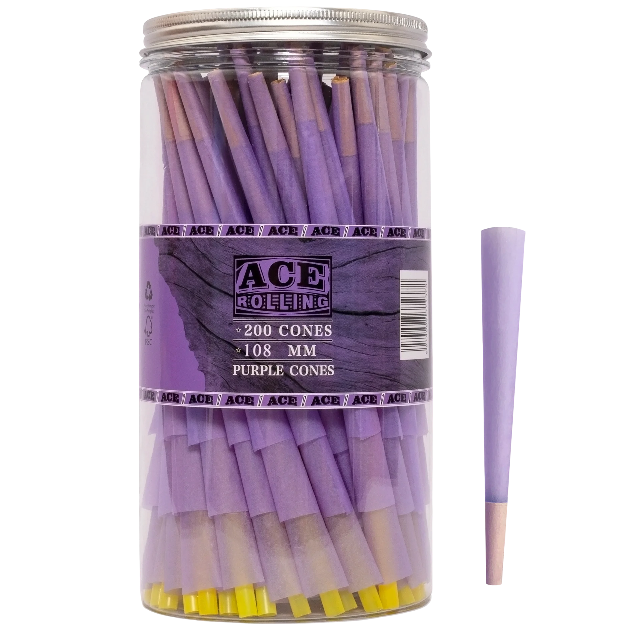 Purple 200pk Pre-Rolled Cone Jar