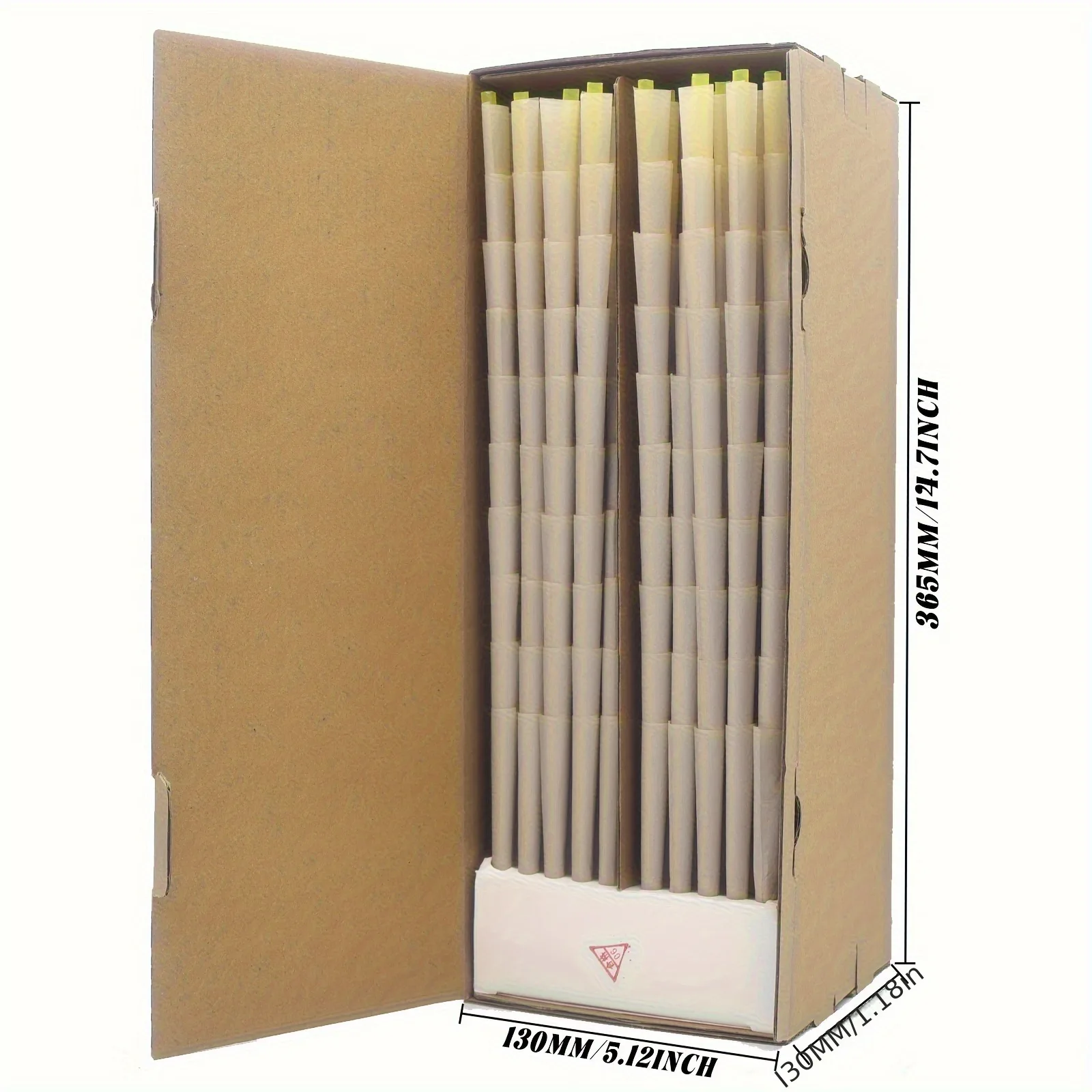 Second carton — one cone length per row